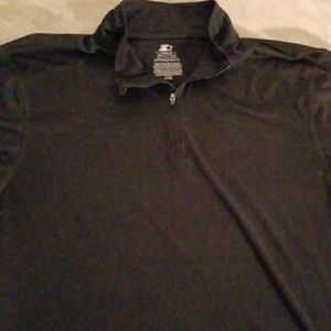 starter mock turtle neck quarter zip mens large